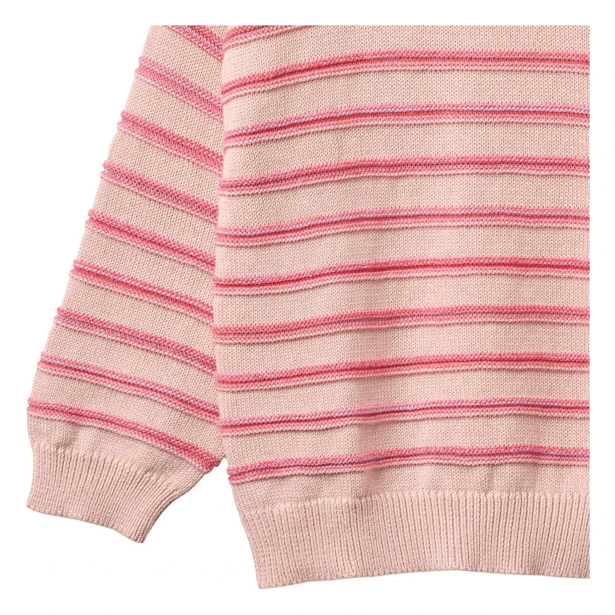 Wheat - Harlow Striped Organic Cotton Jacquard Sweater | Light Pink