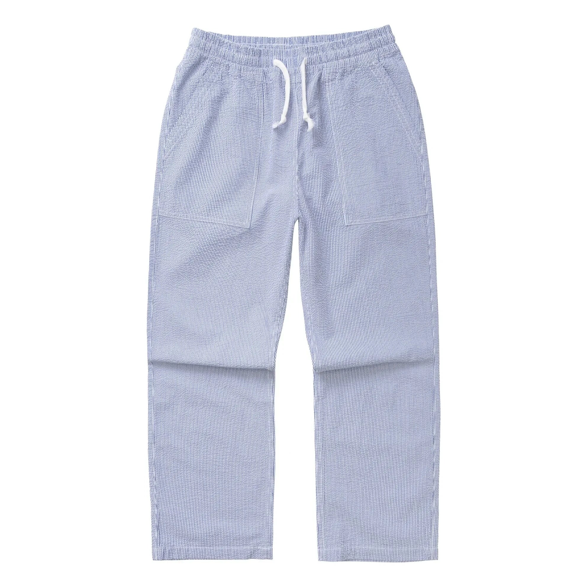 Service Works - Peach Striped Seersucker Pants | Light Blue