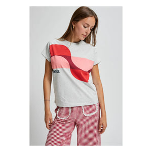 Indee - Printed Mink T-Shirt | Gray Melange