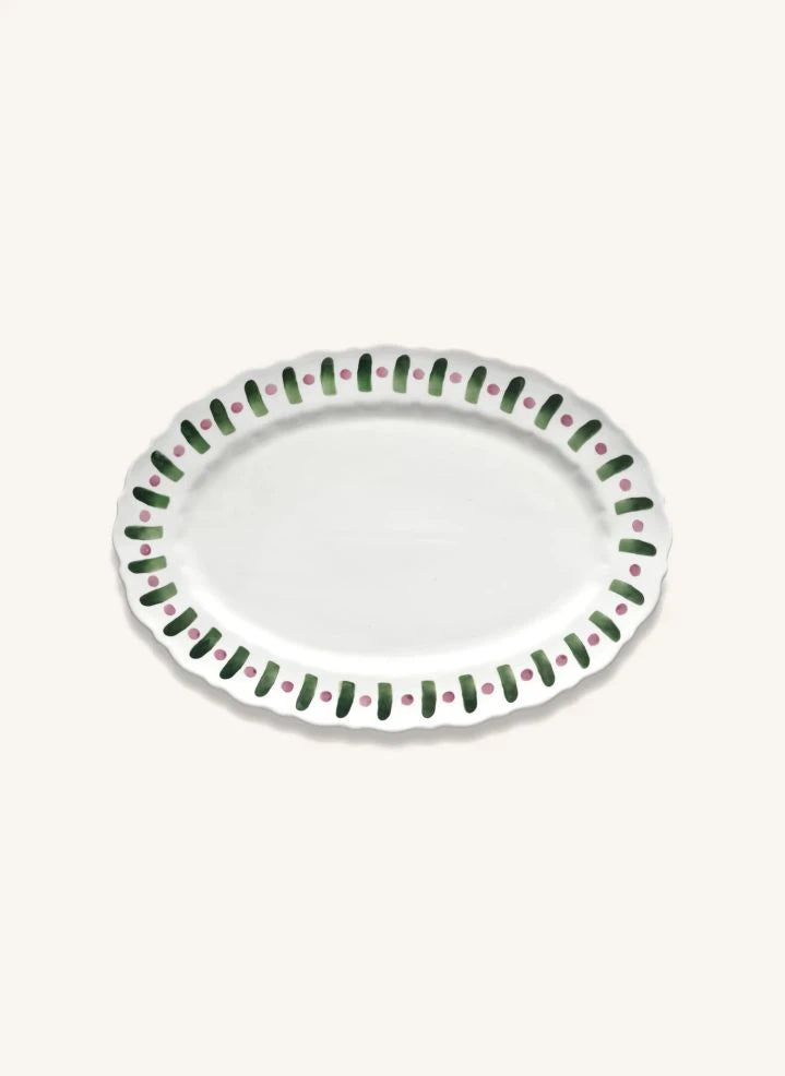 Serax - Charly Striped Serving Plate | Green