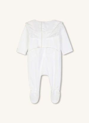 Chloé - Organik pamuklu pijama ve battaniye seti | Beyaz