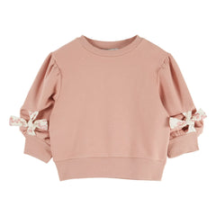 Emile et Ida - Rosalie Düğümlü Sweatshirt Organik Pamuk | Pembe