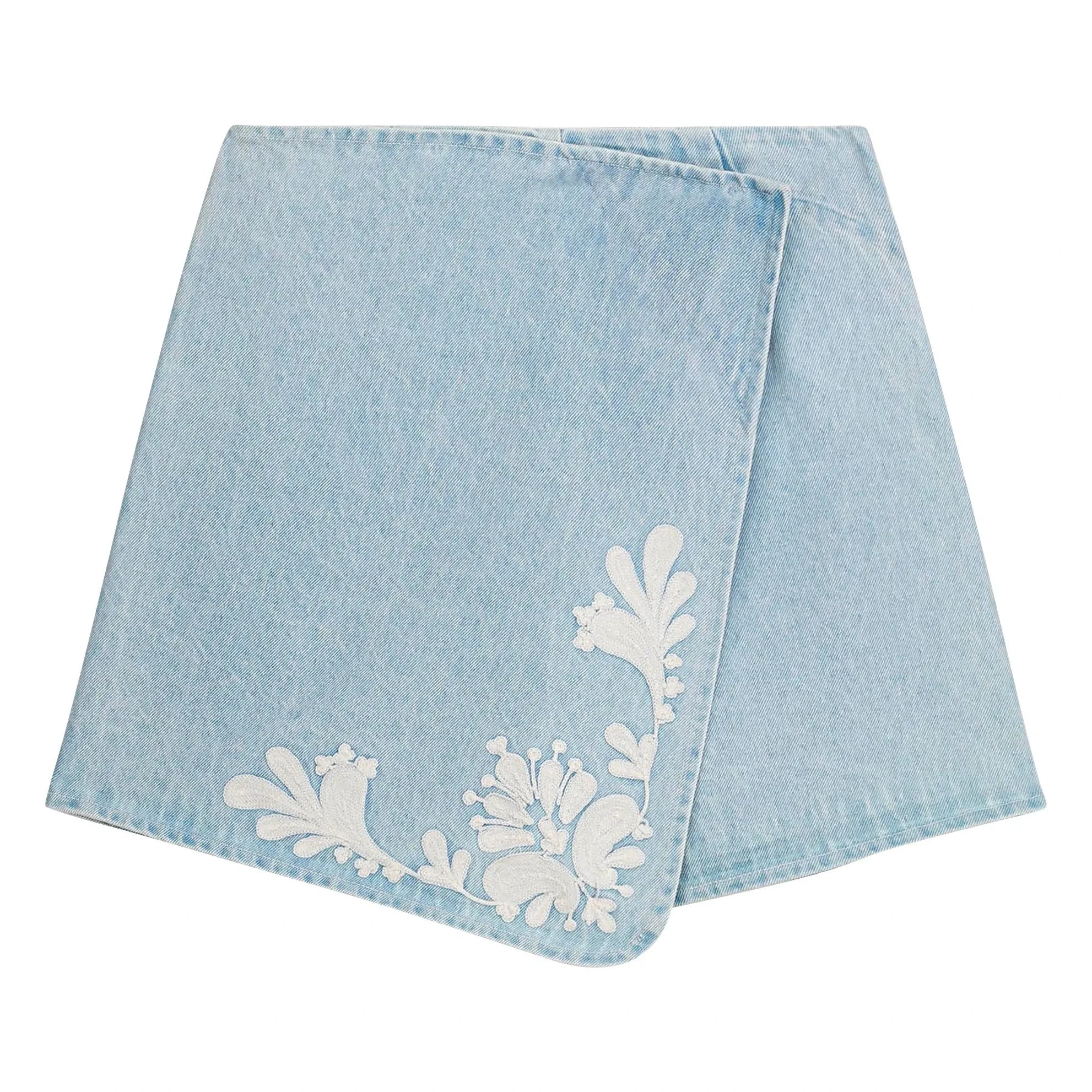 Louise Misha - Myrta Cotton Skirt | Blue