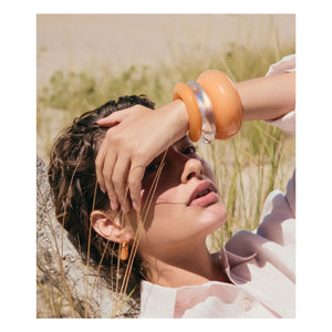 Lizzie Fortunato - Ridge Cuff Bracelet | Tangerine