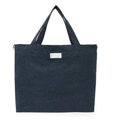 Adorna - Linen Tote Bag | Navy Blue