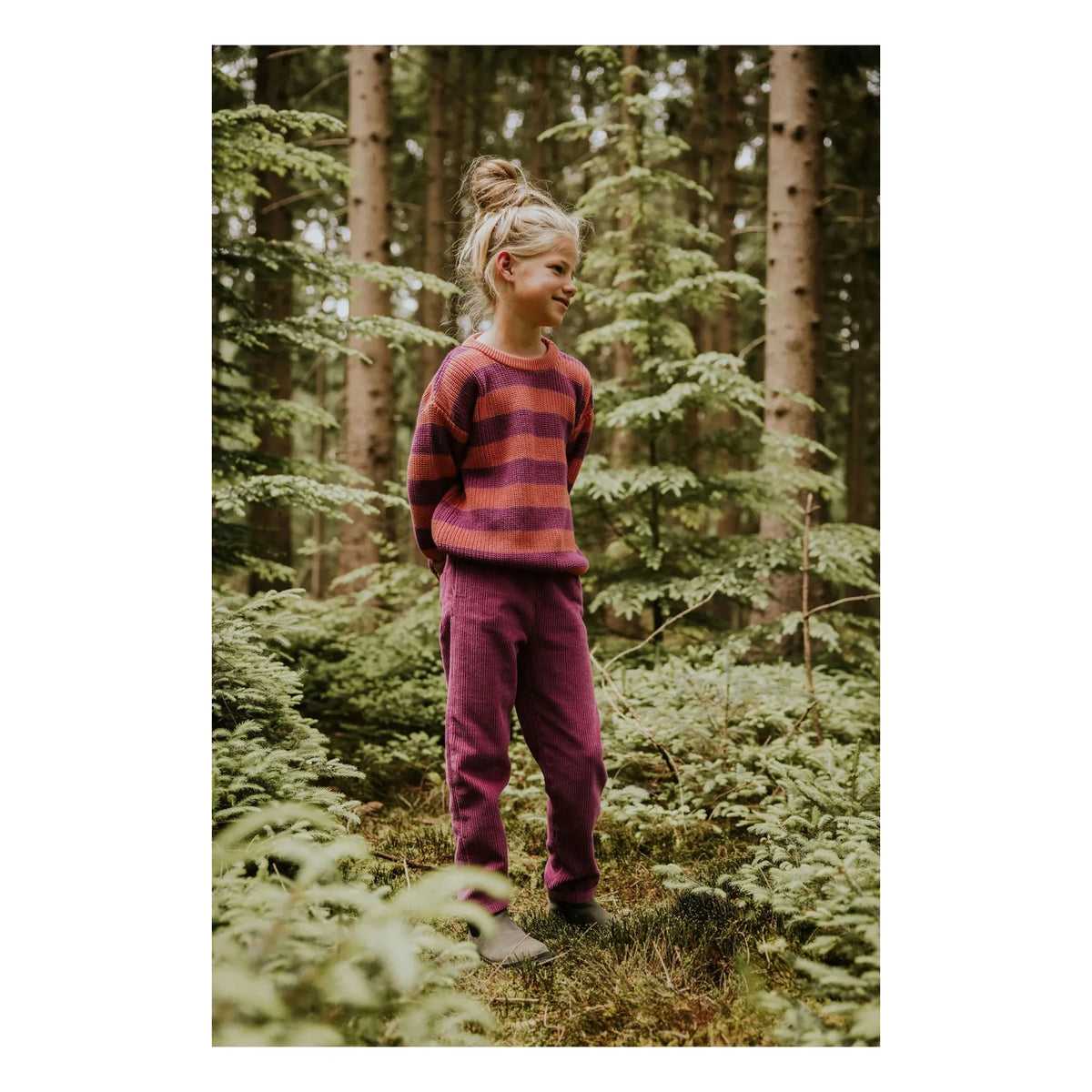 Yuki - Striped Organic Cotton Sweater | Pink
