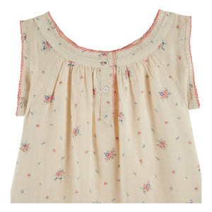 Emile et Ida - Organic Cotton Flower Dress | Cream
