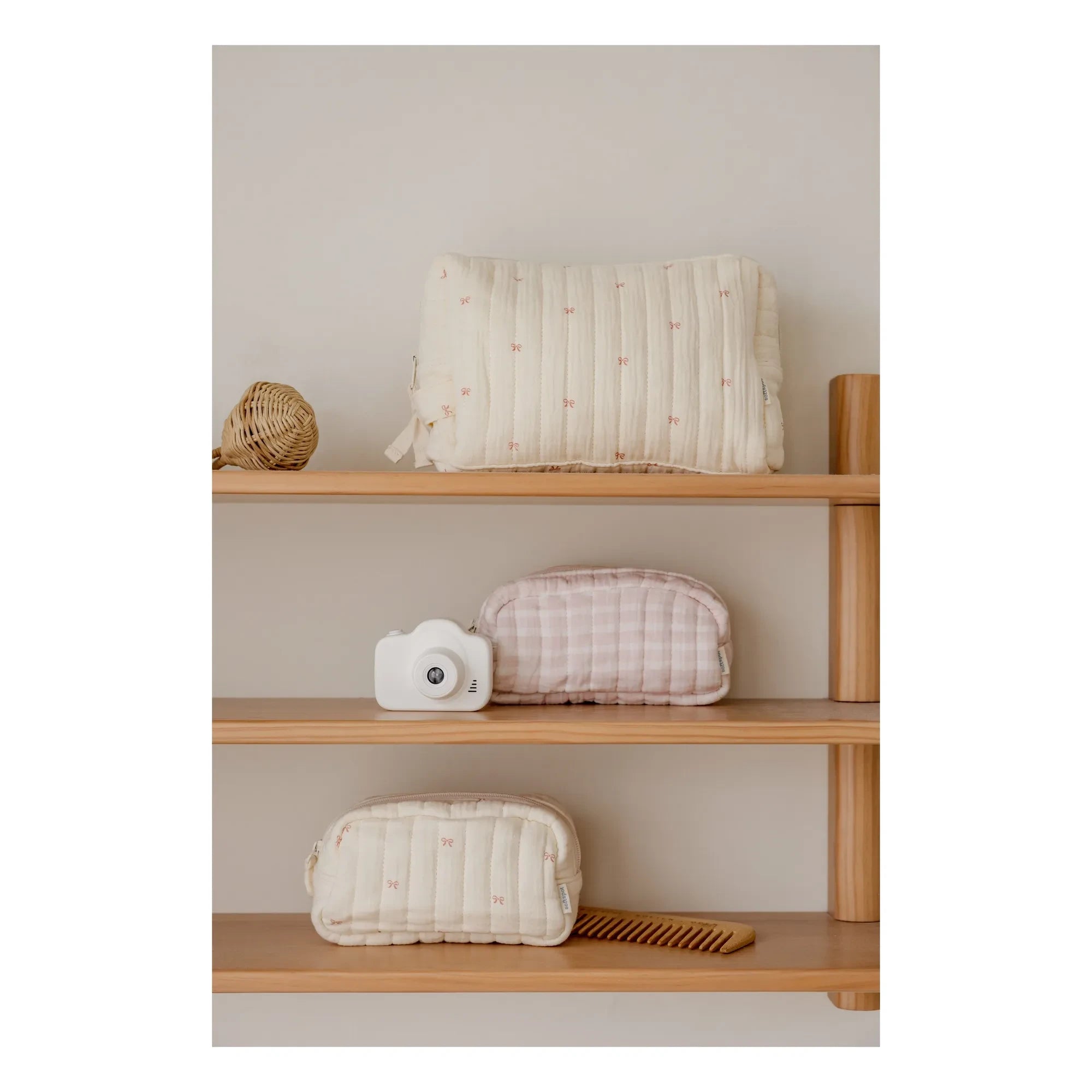 Soft Spot - Organic cotton ribbon care bag | Ecru