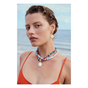 Lizzie Fortunato - Luna Shell Earrings | White