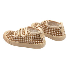 Grech & Co - Scratch Play Vichy Recycled Fiber Sneakers | Mustard