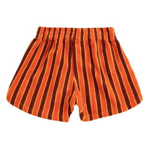 Bobo Choses - Striped Towel Shorts | Orange