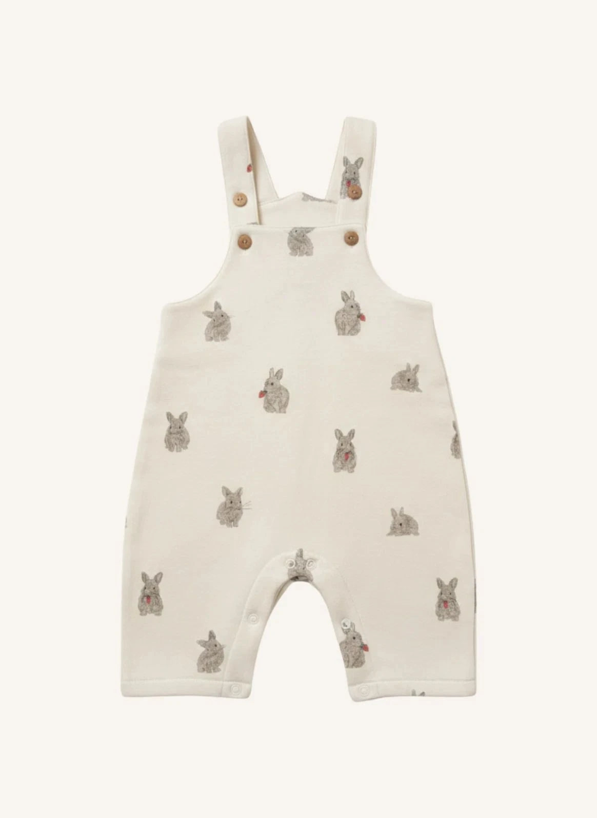 Studio Bohème - Homer Rabbits Organic Cotton Fleece Overall | Cream