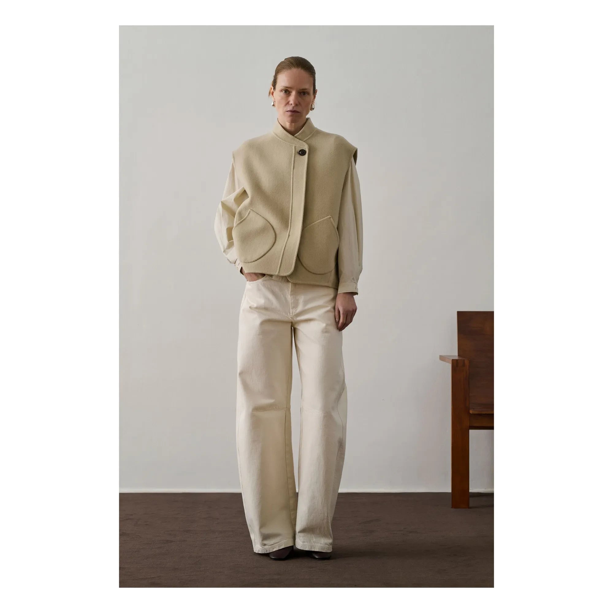 Soeur - Adeline Wool Sleeveless Jacket | Lime