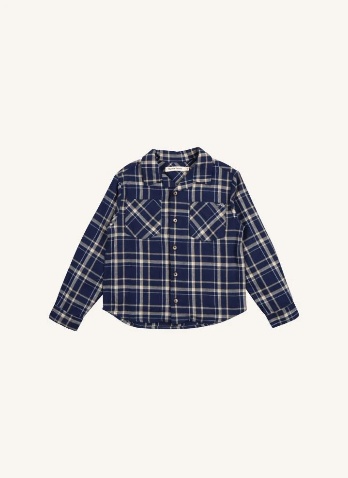 the new society - John Carreaux organic cotton shirt | Navy