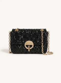 Vanessa Bruno - Moon Medium Sequin Bag | Black