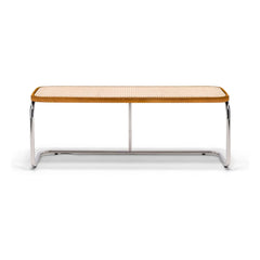 The Socialite Family - Kiosk Chrome-Plated Metal and Wicker Bench