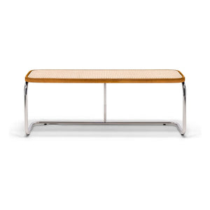 The Socialite Family - Kiosk Chrome-Plated Metal and Wicker Bench