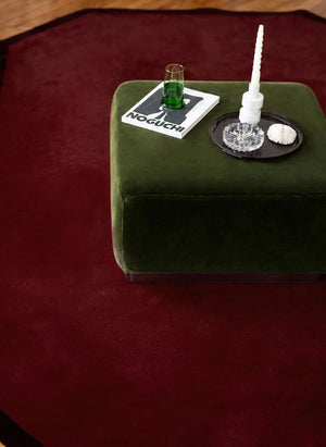 The Socialite Family - Smooth Velvet Ottoman | Olive Green