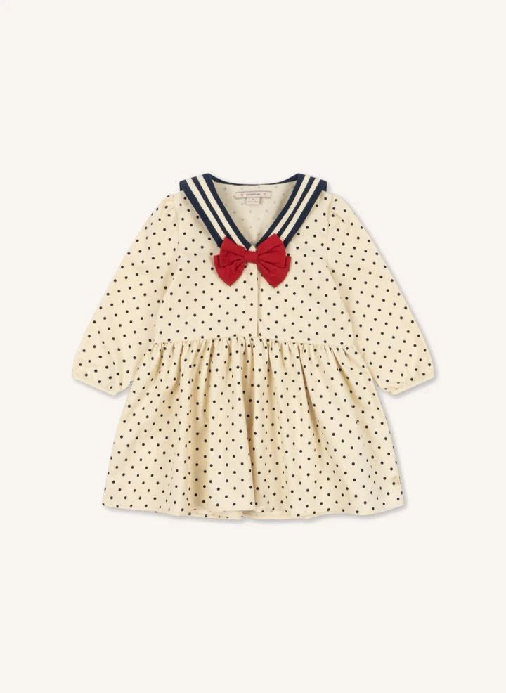 Konges Sløjd - Cali Polka Dot Dress, Organic Cotton | Ecru