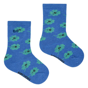 Bobo Choses - Organic Cotton Clover Socks | Blue