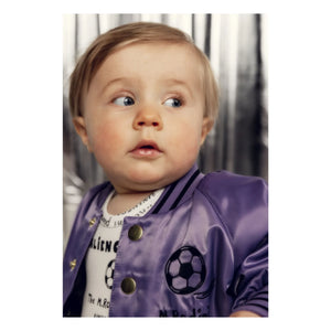 Mini Rodini - Football Bomber Satin Recycled Fibers | Purple