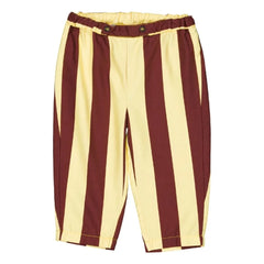 Loir - Nini Striped Organic Cotton Trousers | Burgundy