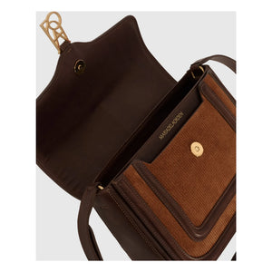 Maria de la Orden - Noah Velvet and Leather Bag | Camel