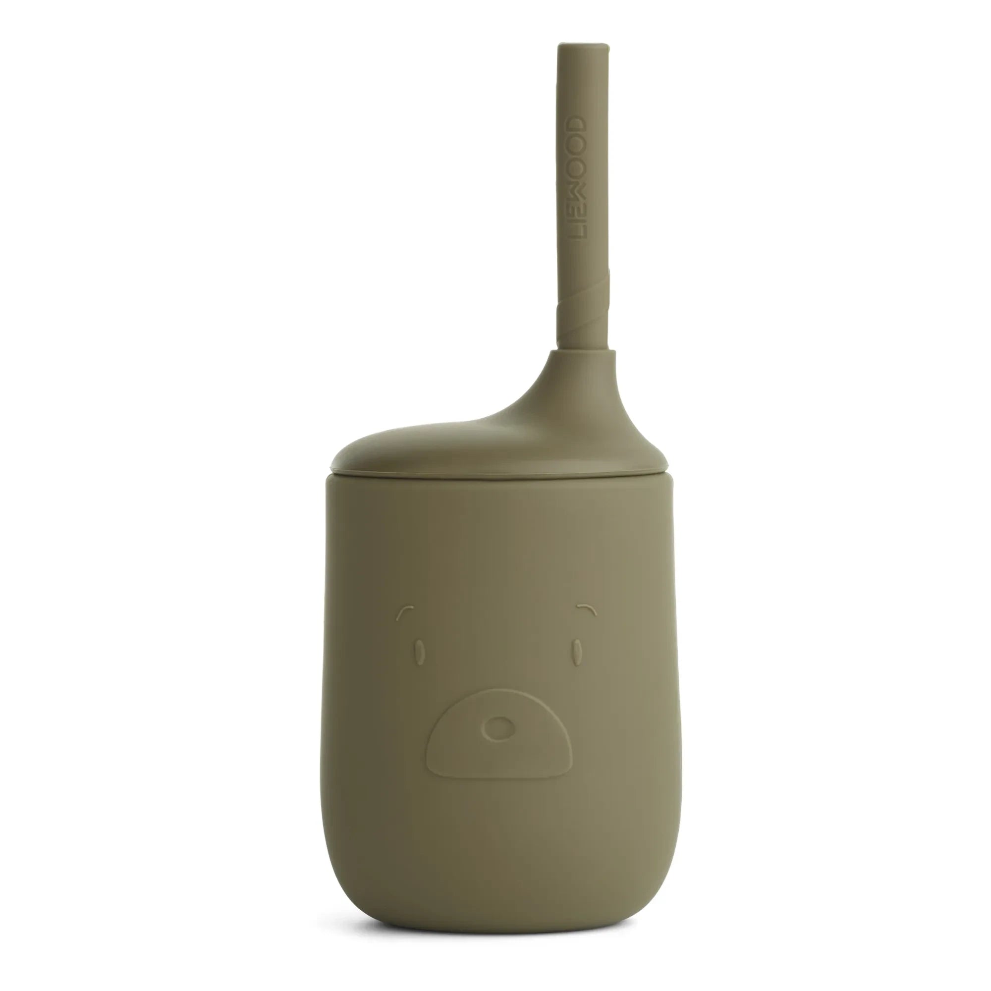 Liewood - Ellis Silicone Cup and Straw | Khaki