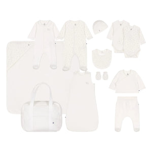 Petit Bateau - Maternity Suitcase with Heart Organic Cotton | Ecru