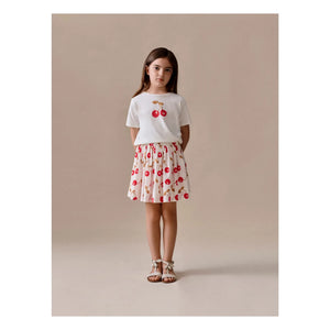 Bonpoint - Suzon Kirazlar skirt Organic cotton | White