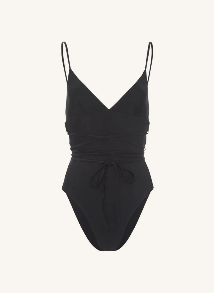 Matteau - Knotted Wrap Swimsuit | Black
