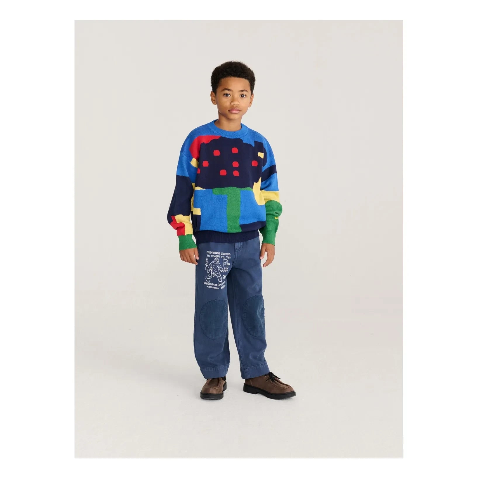 Bobo Choses - Organic Cotton Patch Trousers | Blue