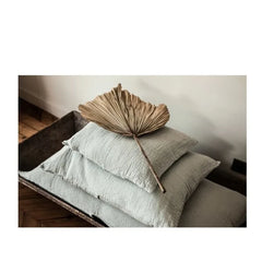 Autumn - Organic Cotton Jacquard Pillow | Milk White