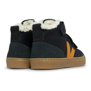 Veja - V-10 Mid Scratch Lined Sneakers | Black