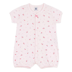 Petit Bateau - Floral Patterned Romper Pajamas | Pink