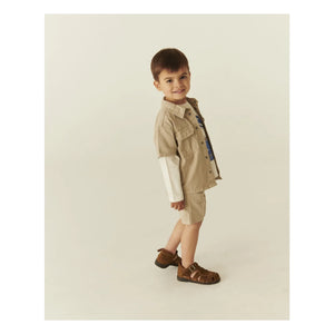 Copenhagen Colors - Organic Cotton Twill Safari Shirt | Beige