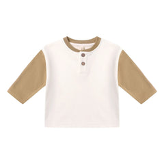 Quincy Mae - Organic Cotton Henley T-Shirt | Ivory