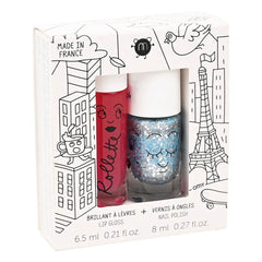 Nailmatic Kids - Magical lip gloss and nail polish duo | Silver