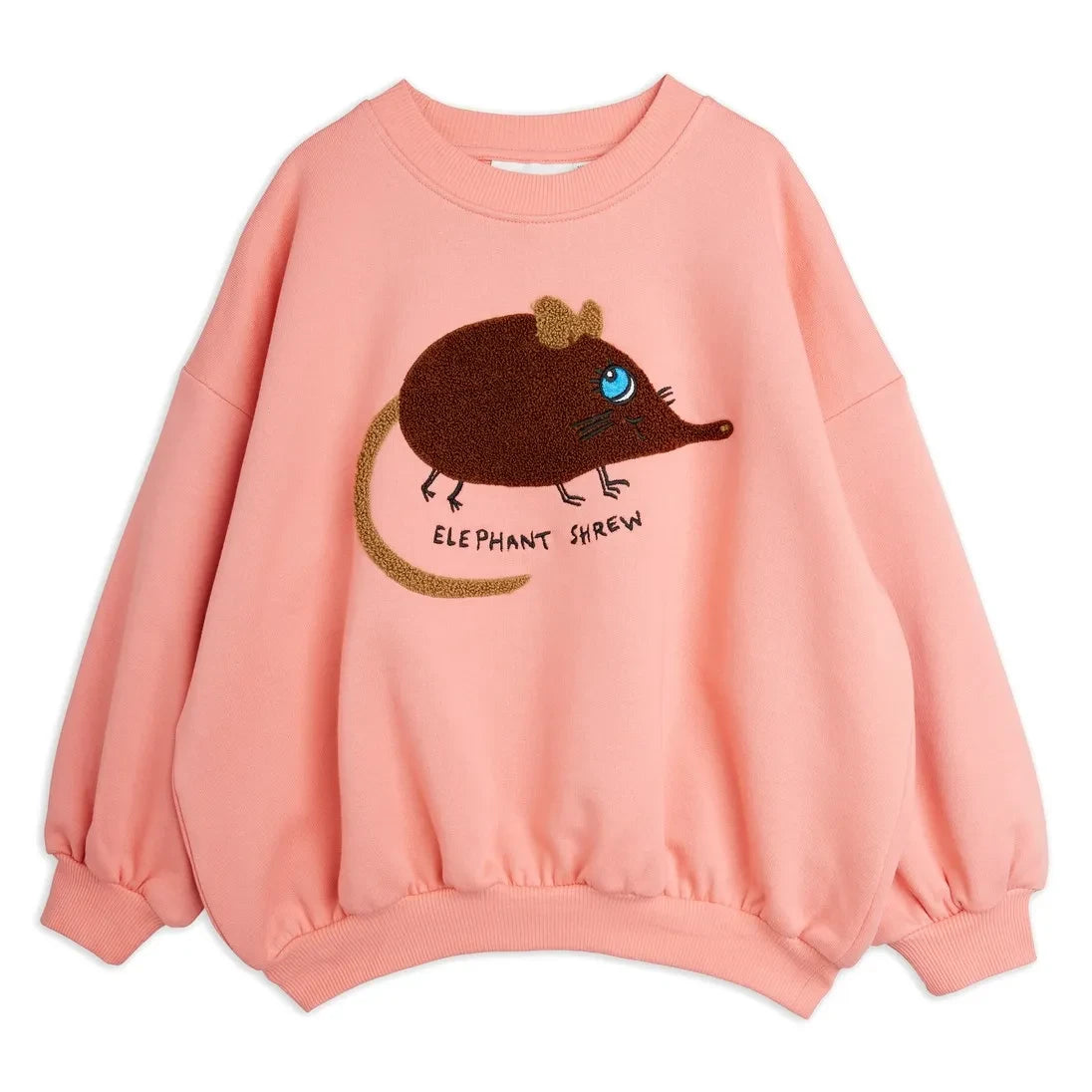 Mini Rodini - Embroidered Mouse Organic Cotton Sweatshirt | Pink
