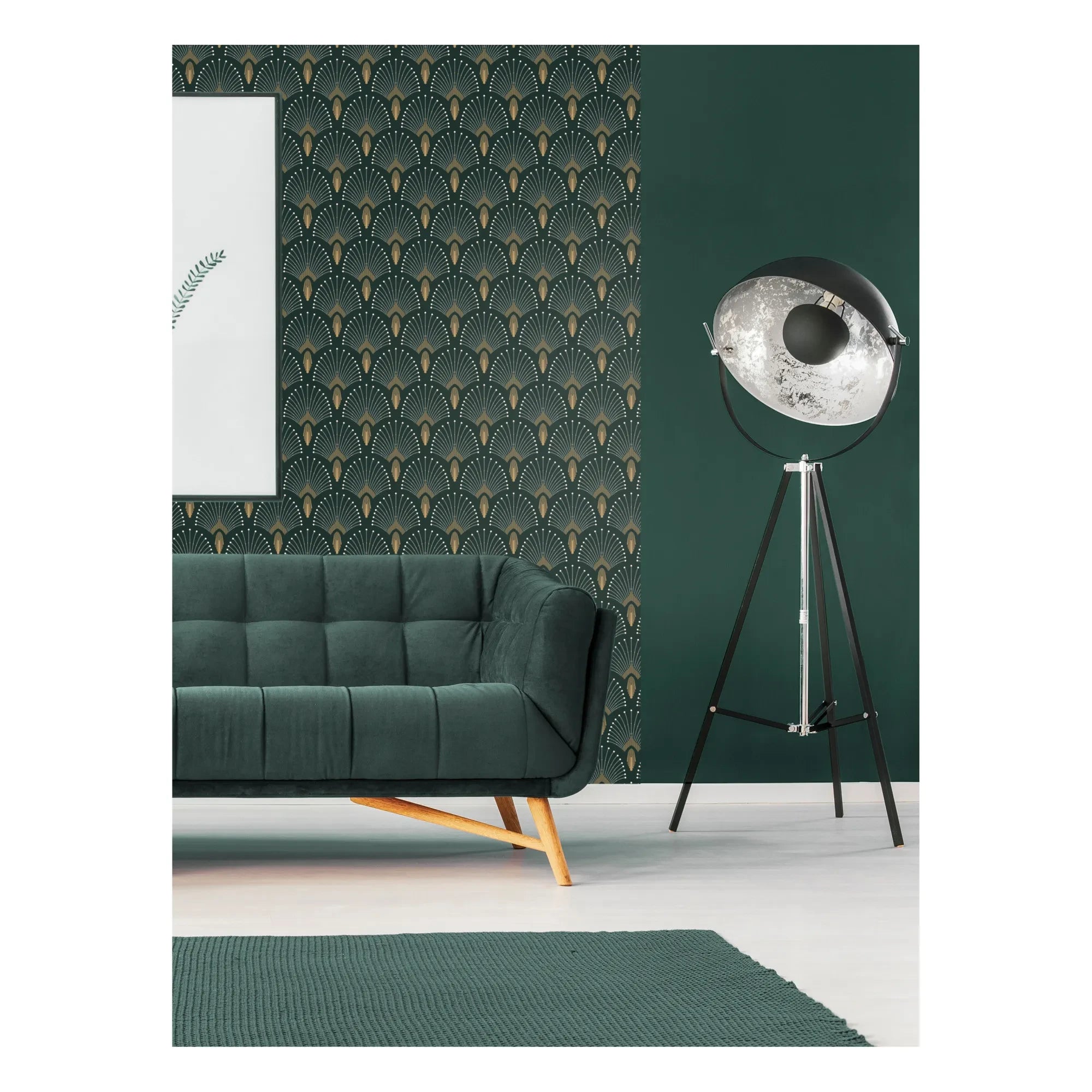 PaperMint - 1925 Wallpaper | Chrome green