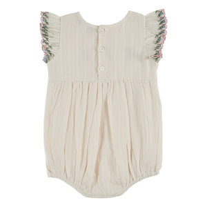Emile et Ida - Gathered Romper | Cream