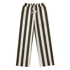Lililotte - Paul Maxi Trousers Twill Striped Organic Cotton | Off-White