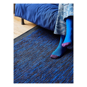 La cerise sur le gâteau - Felt recycled cotton rug | Blue