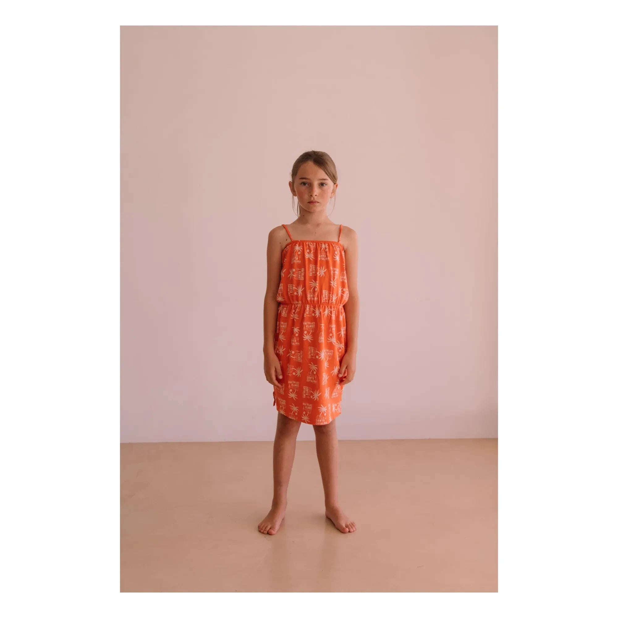 We Are Kids - Mina Palm Dress Organic Cotton | Orange
