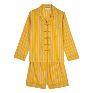 Maria de la Orden - Cali Cotton Striped Pajamas | Yellow