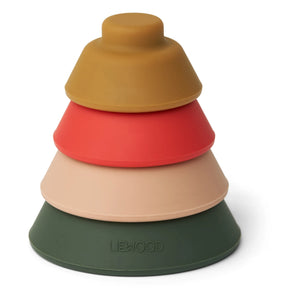 Liewood - Walter Silicone Stacking Tower | Powder Pink