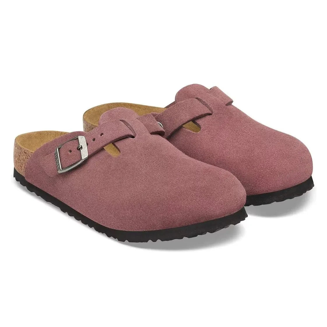BIRKENSTOCK - Boston Suede Clogs | Brick Red