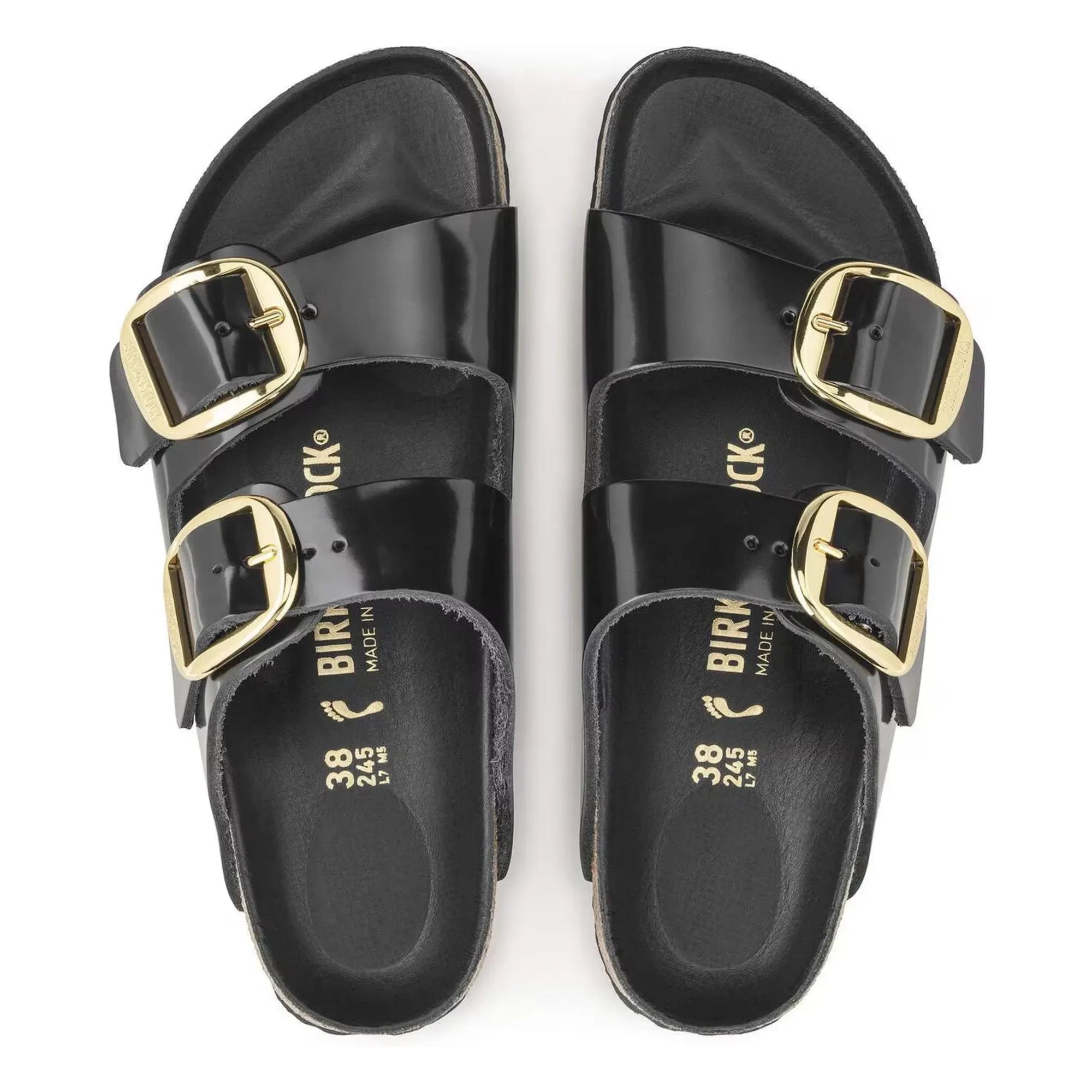 BIRKENSTOCK - Arizona Big Buckle Leather Sandal | Black