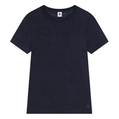 Petit Bateau - Linen Jersey T-Shirt | Navy Blue