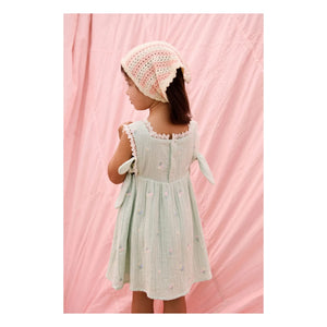 Louise Misha - Aloisa Fleurie Pinafore Dress | Almond Green